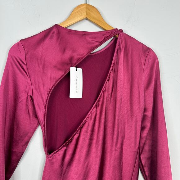 Line & Dot Simone Dress in Cranberry - Picture 7 of 10